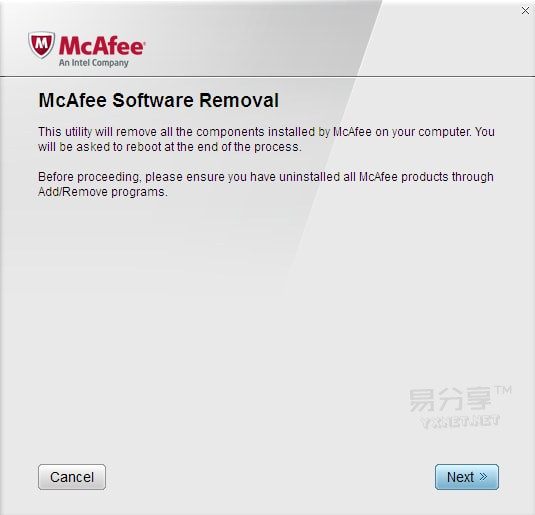 迈克菲(McAfee)/联想杀毒Plus强制卸载工具